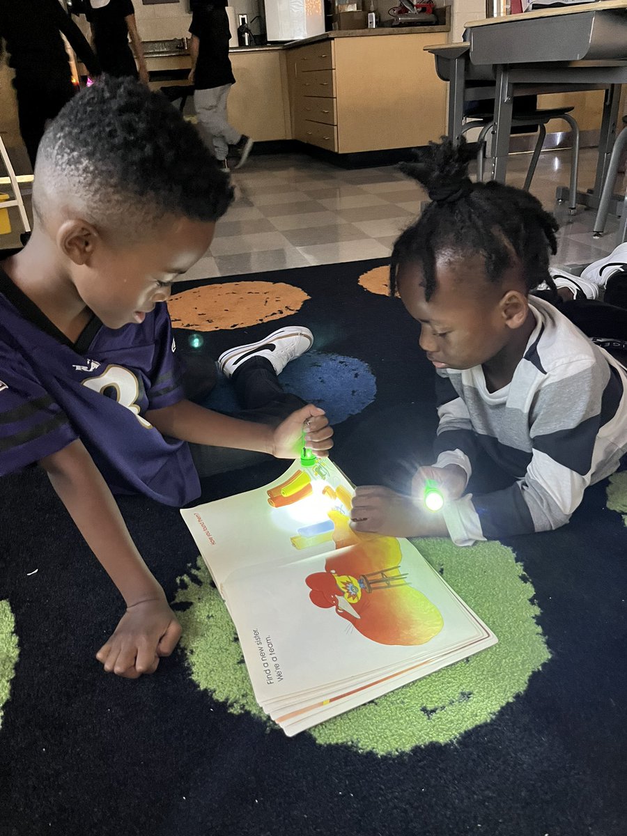 MrsTsClubhouse's tweet photo. Flashlight Friday in full effect! #readingtoself #readingtosomeone #readingisfun π¦π @VincentFarmBCPS https://t.co/FvG5PtVbWz
