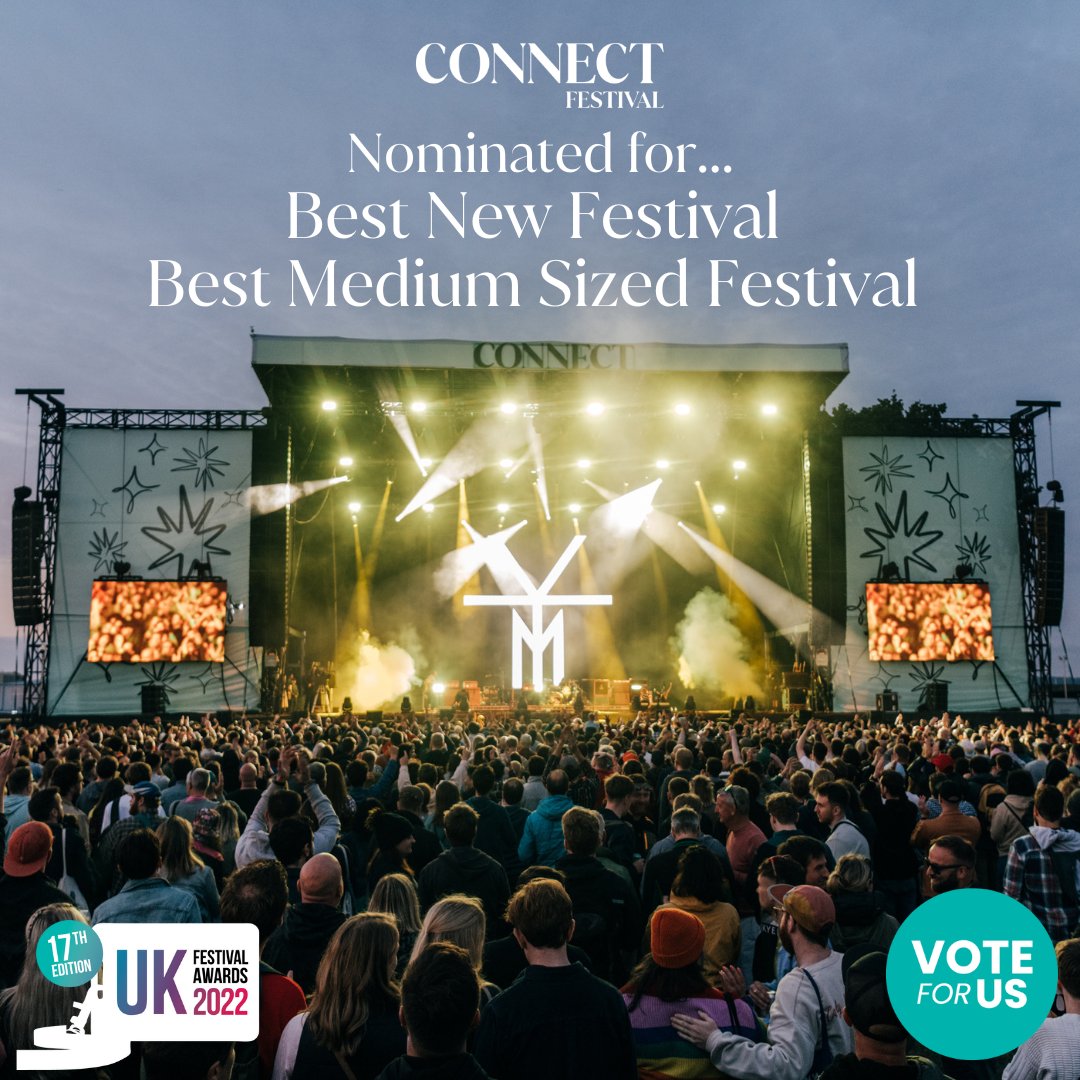We have been nominated for Best New Festival &amp; Best Medium Sized Festival at the 2022 @festival_awards 🍃

It’s an absolute honour to be nominated alongside some of the best festivals in the UK, you can cast your vote below. #UKFA22

connectfest.co/vote-here