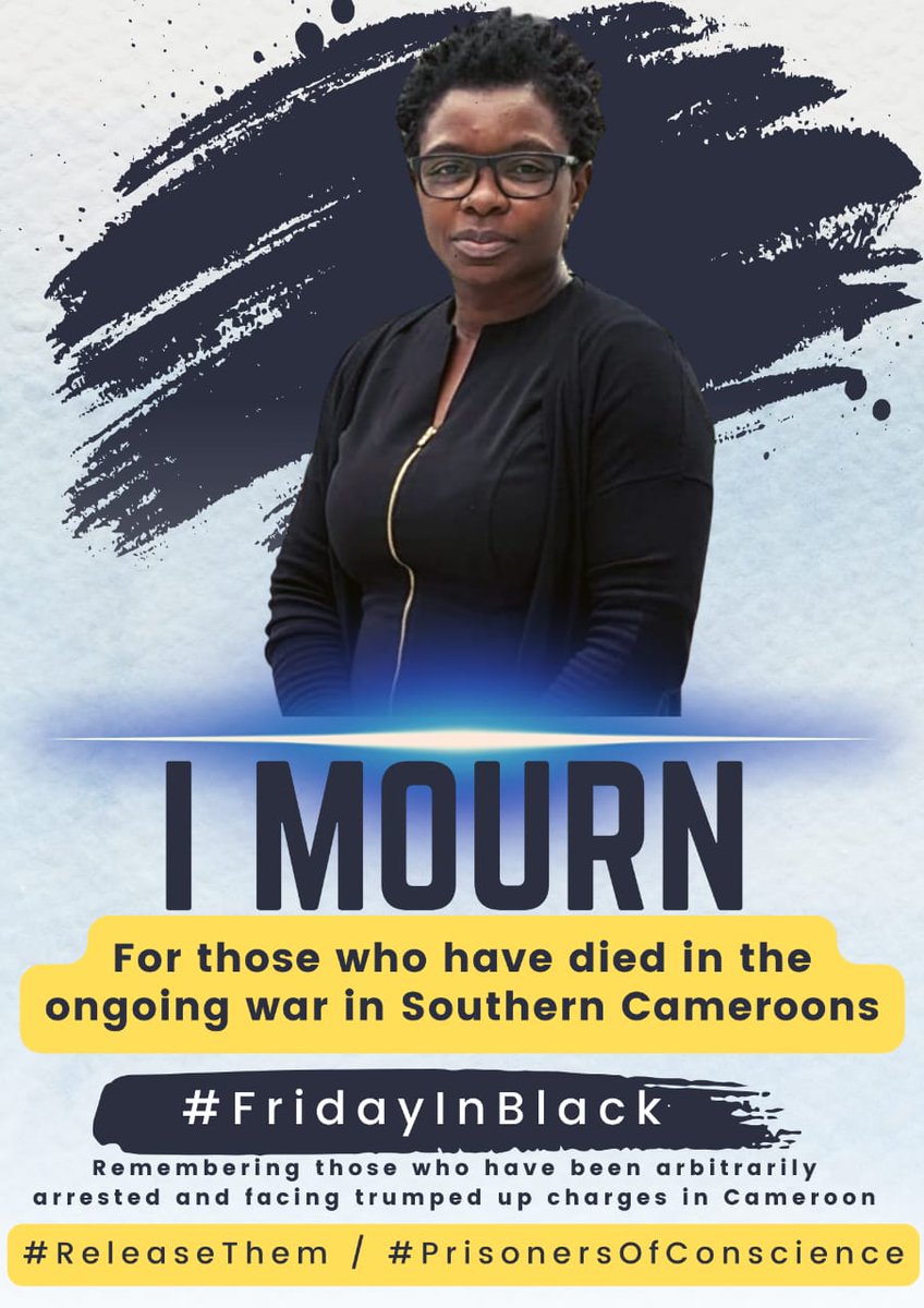 ReleaseThemC's tweet photo. #FridayInBlack
Stop the arbitrary arrests 
Stop the killings in #Cameroon 
#EndAnglophoneCrisis https://t.co/HeIx8O6x3c