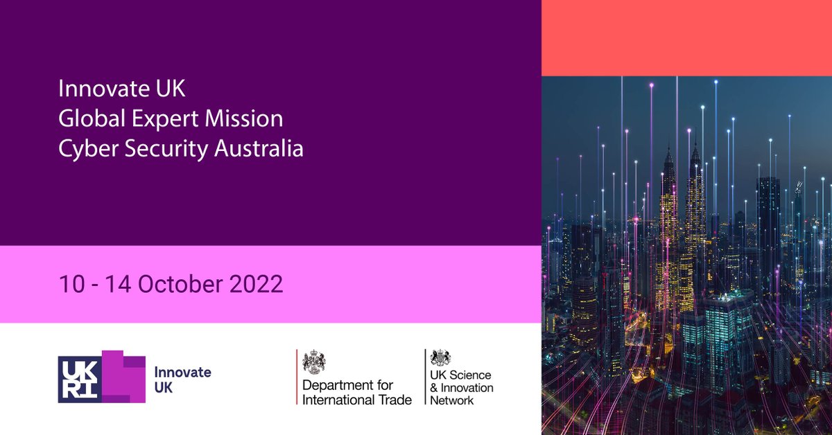 IUK_Global's tweet photo. π¬π§ π¦πΊ Just a couple more days to go before we set off on the @innovateuk #GlobalExpertMission in #CyberSecurity to Australia. Follow us for updates! #CybersecurityGEM
https://t.co/AthjQ1WvkV
@tradegovuk @UKSINet @ukinaustralia @UKRI_News https://t.co/dAdIuxQrCJ