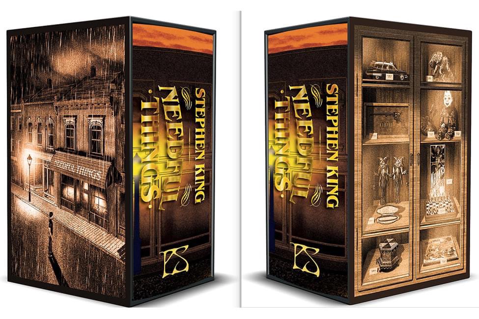 GIVEAWAY! Retweet this post for a chance to win our PS edition of Stephen King’s NEEDFUL THINGS, all 739 pages of it, housed in an illustrated slipcase with interior, endpaper and cover art by John Coulthart (PC copy). 

Happy Friday!