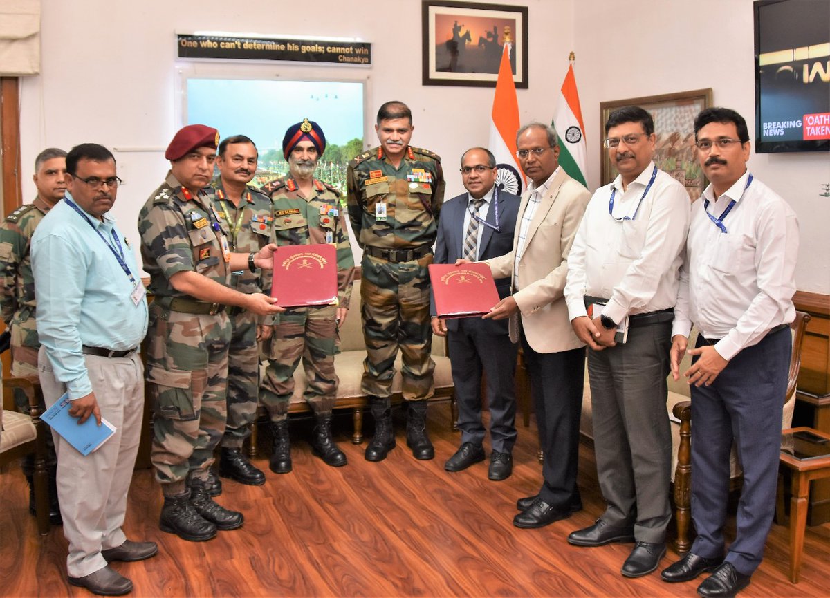 adgpi's tweet photo. An MoU was signed between #IndianArmy &amp; Education Consultants India Limited @EdCIL_Ltd for Online Conduct of the Common Entrance Exam #CEE for Recruitment. This automation will transform the recruitment process, making it more efficient.

#IndianArmy
#InStrideWithTheFuture https://t.co/zcnsVlTbwZ