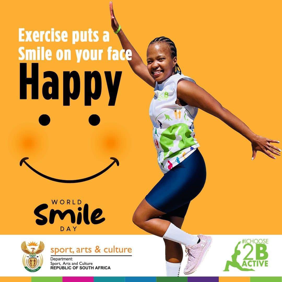 sixolisile_n's tweet photo. Exercising always puts me in a good mood 🙂…Happy World Smile Day
#IChoose2BActive
#WorldSmileDay2022
#NoEquipmentNoProblem
#ActiveRecreationMonth
#LifeLongWellnessCulture https://t.co/EvRGdcDNrD