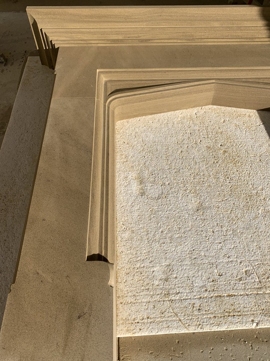 Check out this fireplace, another custom made surround, made using our locally quarried Yorkshire sandstone. We’ve made this to our customers exacting size and design specifications! #Yorkstone #Stonemasonry #Bespoke #sandstone #BritishStone