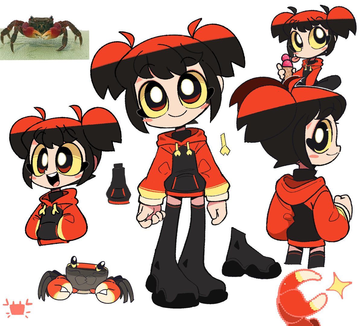 JMG PartyBean on Twitter "RT tkddud632 New my OC Crab chan 🦀"