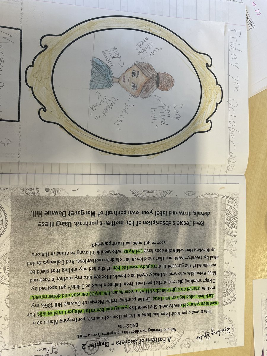MissAnderson002's tweet photo. Primary 6 extracted the main points from an extract of our class novel “A Pattern of Secrets” and used the information to create an image 💜 📚 @ljlittleson #learningtolearn https://t.co/w9XFlwHPWi