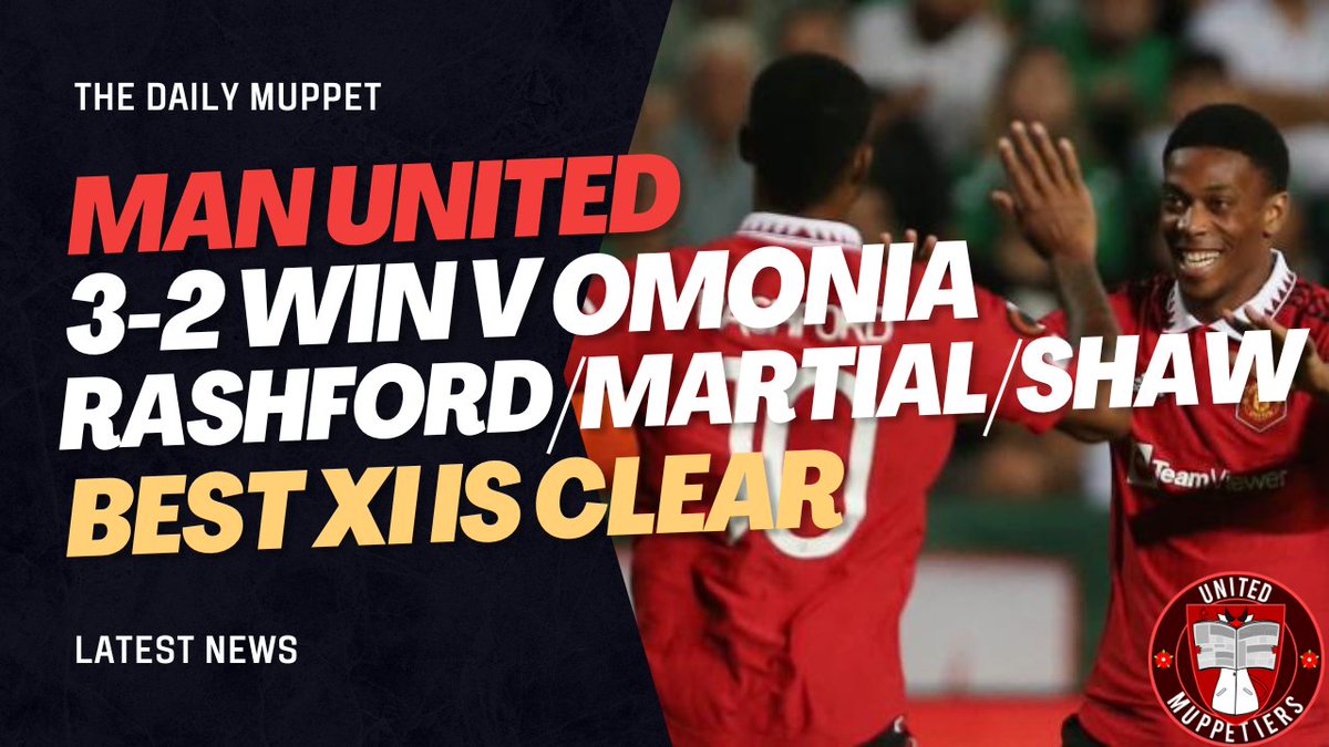 Muppetiers's tweet photo. New Video: Reviewing the 3-2 win over Omonia FC. Where are the weaknesses? How did Ronaldo play? Casemiro under the radar with a great performance, and what he really brings to the table. United's best XI becomes clear, and what we should see vs Everton.

https://t.co/xxrYqdmoN3 https://t.co/P75iy7FBoM