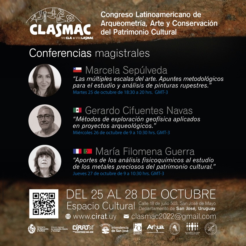 dicytmec's tweet photo. #CLASMAC2022 Congreso Latinoamericano de #Arqueometría, Arte y Patrimonio Cultural en San José
🗓️25-28 OCT
✔️#Cursos cortos de actualización, para profesionales y estudiantes. Inscripciones hasta 21OCT
✔️Conferencias magistrales para todo público
➕ℹ️ https://t.co/g54Vf7uwuX https://t.co/MJmDH6981w