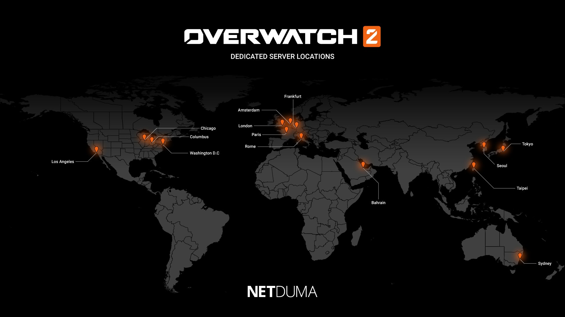 NETDUMA على X: &ldquo;#Overwatch2 Server locations🌍 Make sure you are 