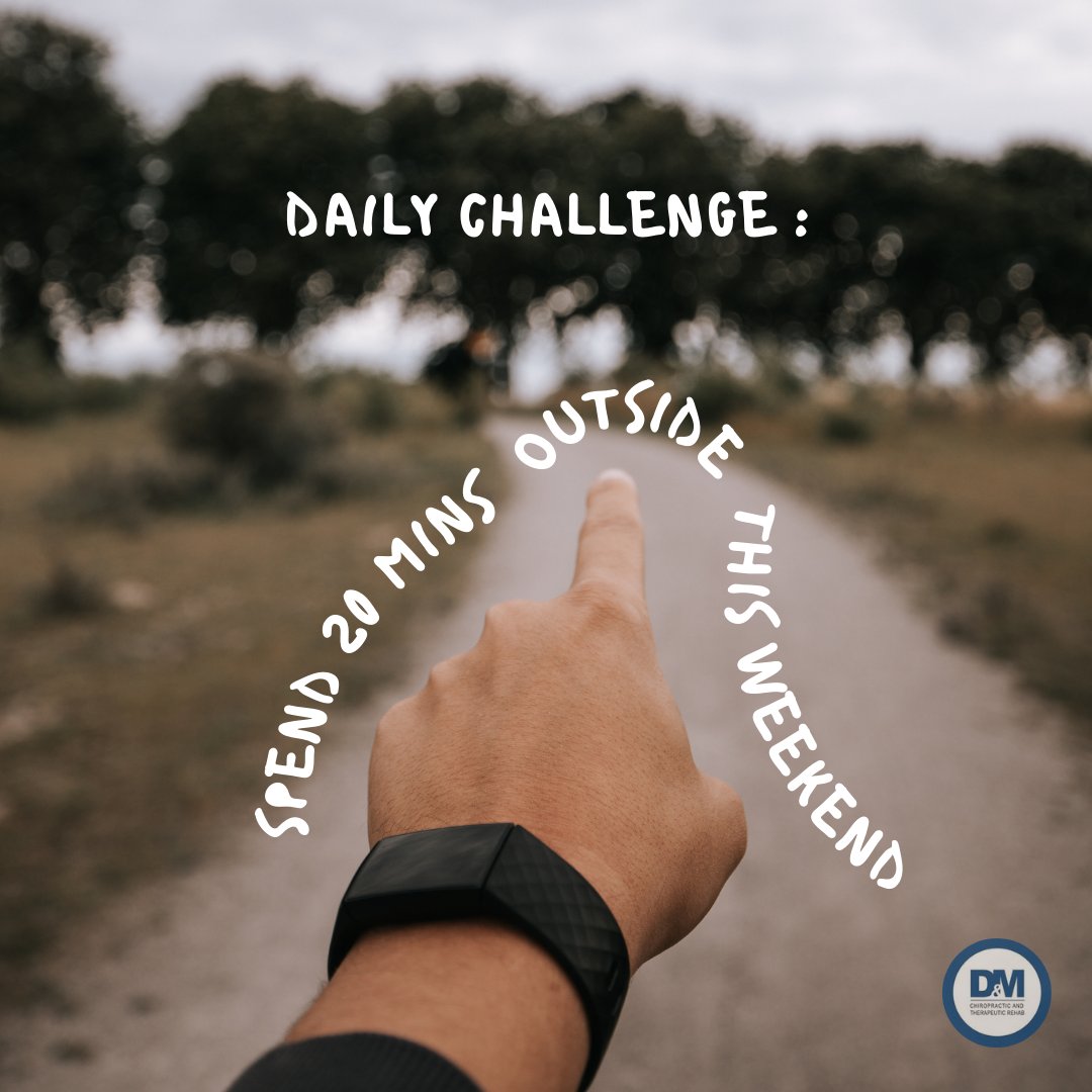 DM_Chiro's tweet photo. Today's Daily Challenge is enjoying the beautiful outdoors. Take 20 minutes out of your day to ground yourself in nature. Whether this be just stepping out into your backyard or heading to the woods or simply out to the park.  🌳🌱🍂🫶 https://t.co/WEeWSZR8Mb