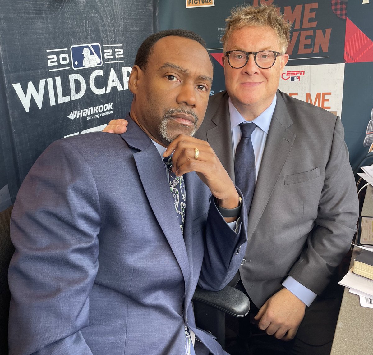 dougglanville's tweet photo. Playoffs start now! We start the 2022 #MLB post-season with @CleGuardians @RaysBaseball. Join us on @espn at noon EST! @MLB @BoogSciambi #Guardians #Rays https://t.co/koC71MZ5zF