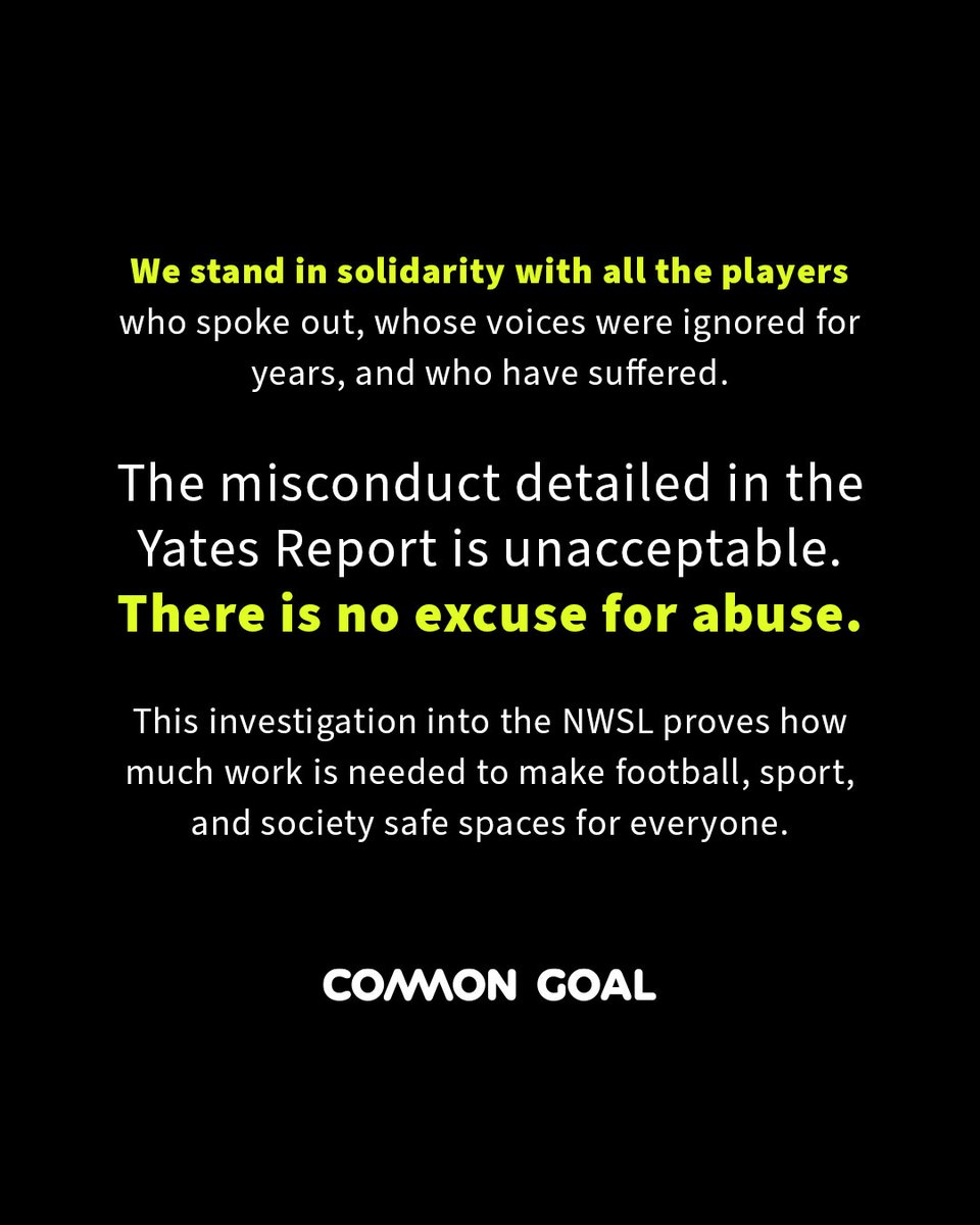 A statement from Common Goal: