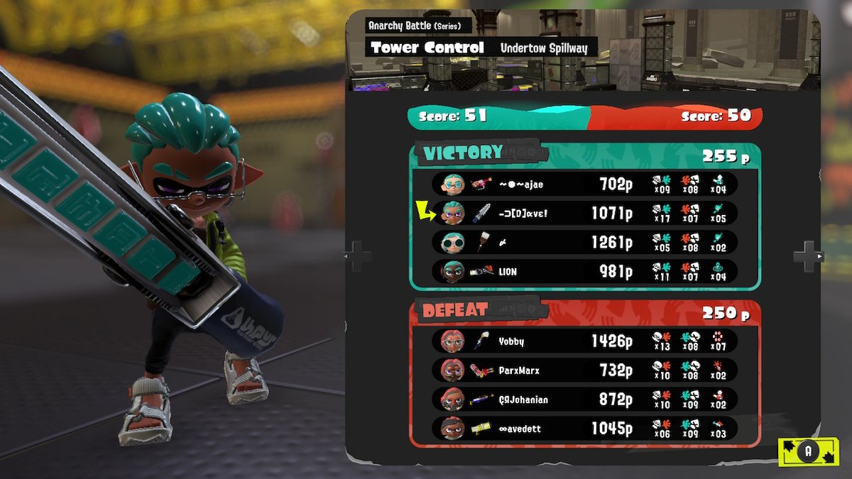 evadsmhx's tweet photo. teammates basically never got on tower #Splatoon3 #NintendoSwitch https://t.co/aNJnWpUXyp