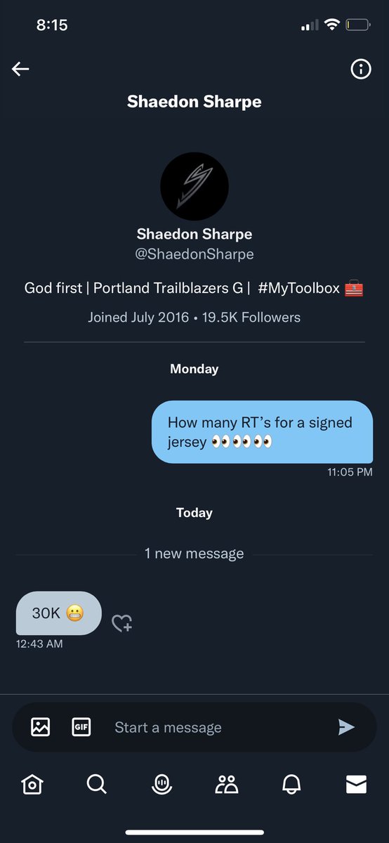 blazers_palace's tweet photo. Shaedon Sharpe says I need 30k retweets for a signed jersey. 

Let’s do it 👀 🙏🏻 https://t.co/FuDZN8wMRw