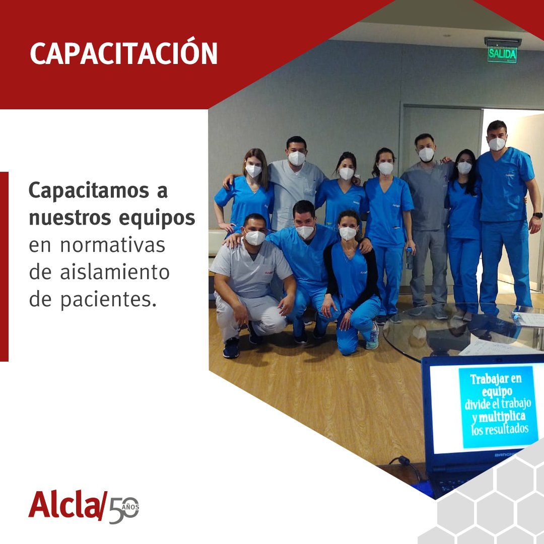ClinicaAlcla's tweet photo. En Alcla, capacitamos a nuestros equipos en normativas de aislamiento de pacientes.

#RehabilitaciónIntegral #50añosDeExcelenciaMédica #Alcla #Capacitación #AislamientoDePacientes https://t.co/43Yck0fOXZ