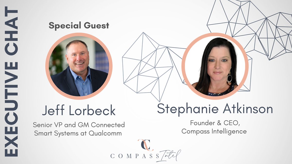 stephatkins's tweet photo. .@CompassIntel ExecChat: Joined with Jeff Lorbeck of @Qualcomm https://t.co/sJiAW9jbpz #iot #iiot #iotchannel #iotcommunity #internetofthings #AI #autonomousvehicles #SnapdragonChassis #qualcomm #qualcommiot @IoTchannel @IoTCommunity @thinkers360 @rcrwirelessnews https://t.co/PtJ1KWXinB