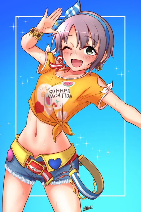 乙倉ちゃん描きました季節外れの夏色☆サニーデイ 