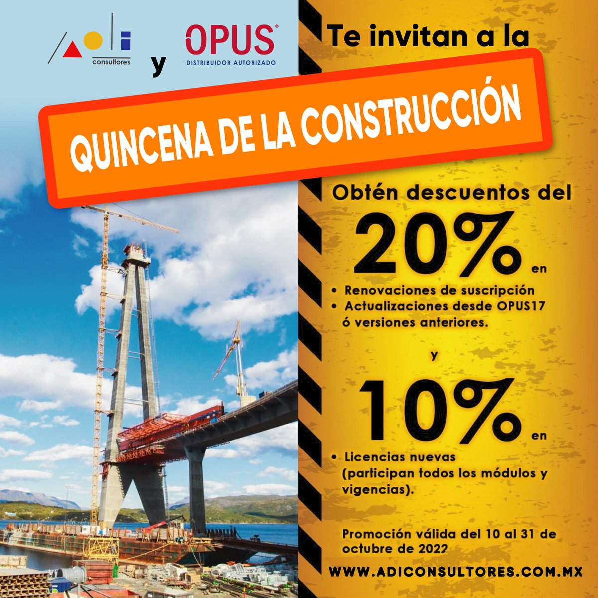 adi_opus's tweet photo. 🚩¡Aprovecha ésta Gran Promoción! 🚩

Descuentos válidos de 10 al 31 de Octubre de 2022
#OPUS22 #preciosunitarios #PreciosUnitariosOPUS #CalendarioDeObra #OPUS #RutaCritica 

https://t.co/QUdmzj2Vwn https://t.co/ayntANfjH5