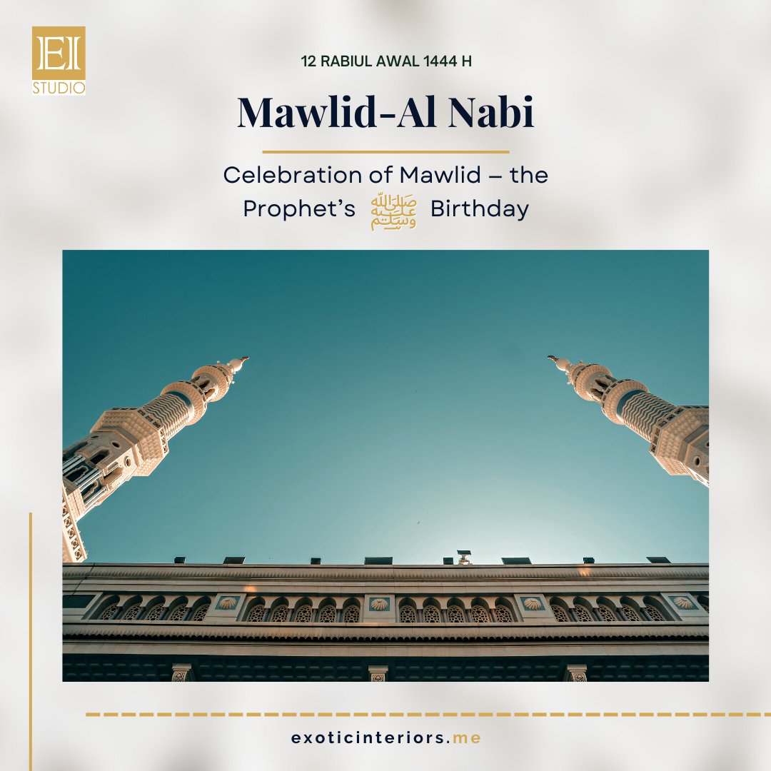 eidxb's tweet photo. - 12 Rabi ul Awal 1444 H

On this day Muslims celebrate by focusing on the life and teachings of Prophet Muhammad (ﷺ)

.
.

#mawlid #islam #mawlidunnabi #muhammad #quran #madeena  #muslim #allah #islamic #prophet #maulidnabi #maulid #prophetmuhammad #miladunnabi#prophetmuhammed https://t.co/IFrZoLOgWQ