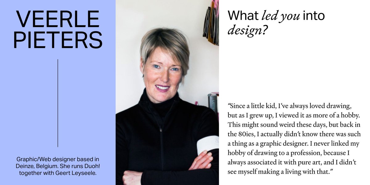 loversmagazine's tweet photo. “Once I learned a bit more about ad agencies, and about the world of graphic design, I knew this was it. This is what I want to become.” 🦋

New interview with Veerle Pieters (@vpieters), Graphic Designer and Cofounder of @duoh Studio. 💙

👉🏼 https://t.co/gcHwjOvqAc https://t.co/0LSGy7axra