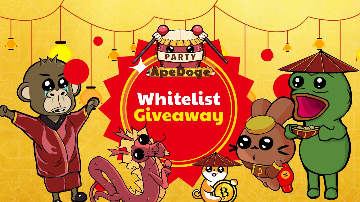 APEDOGE_PARTY's tweet photo. We’re releasing our Apedoge Game this month and want to give away 50 WL entries 
Contest is open for everyone! 🌎
https://t.co/IMrHkGBm4T

Don’t forget to complete every action to achieve more bonus entries😎

#Airdrop  #Giveaway #GleamGiveaway #P2E #NFTs https://t.co/B6e3UuKlyE