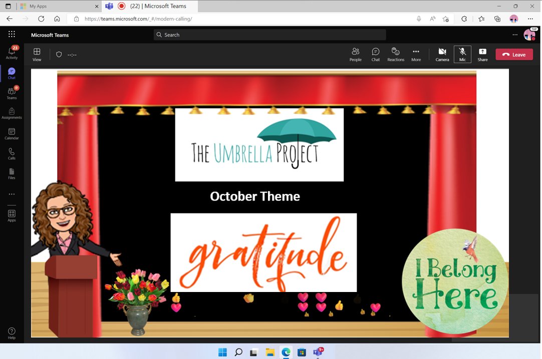 Feeling only good vibes after our @VLES_cdsbeo virtual assembly kicked off our Umbrella Project. Focusing on gratitude, I was appreciative of our students' thoughtful participation and the team effort from staff in making this come together! #CDSBEONurturing #IBelongHereCDSBEO