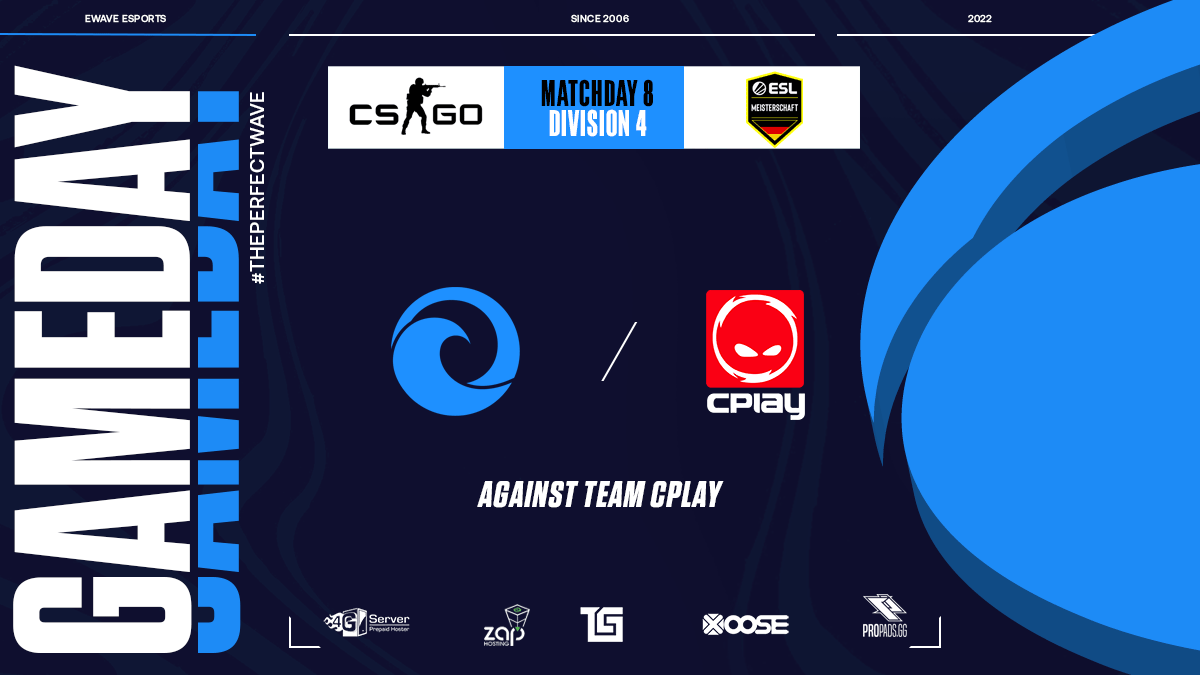 🔥🌊CSGO GAMEDAY🌊🔥

🏆#ESLMeisterschaft Spieltag #8
⏰21:30 CET
🆚<a href="/CPLAYgg/">CPLAY</a>

👤<a href="/aNtrex_cs/">aNtrex</a> 
👤<a href="/Myschoocs/">Andreas Rändler</a> 
👤<a href="/Merka_cs/">Alex</a> 
👤<a href="/killtecyo/">killtec-</a>
👤#Necr0n
 
Partner: #TGS @4GServer <a href="/zaphosting/">ZAP-Hosting</a> <a href="/XOOSEtweet/">XOOSE.de</a> <a href="/propads_gg/">propads.gg</a>