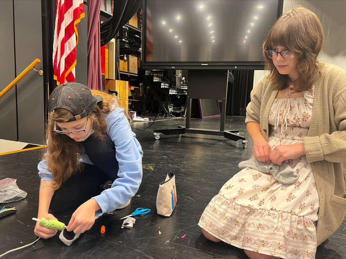 JenKassander's tweet photo. Sock Puppet day in Exploratory Dramatics is one of my favorites! I love hearing the students explain the characters and seeing how different each puppet is @RBMS_Theatre https://t.co/5sotnkIgE5