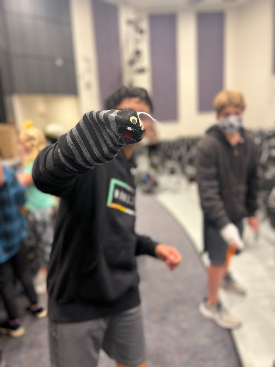 JenKassander's tweet photo. Sock Puppet day in Exploratory Dramatics is one of my favorites! I love hearing the students explain the characters and seeing how different each puppet is @RBMS_Theatre https://t.co/5sotnkIgE5