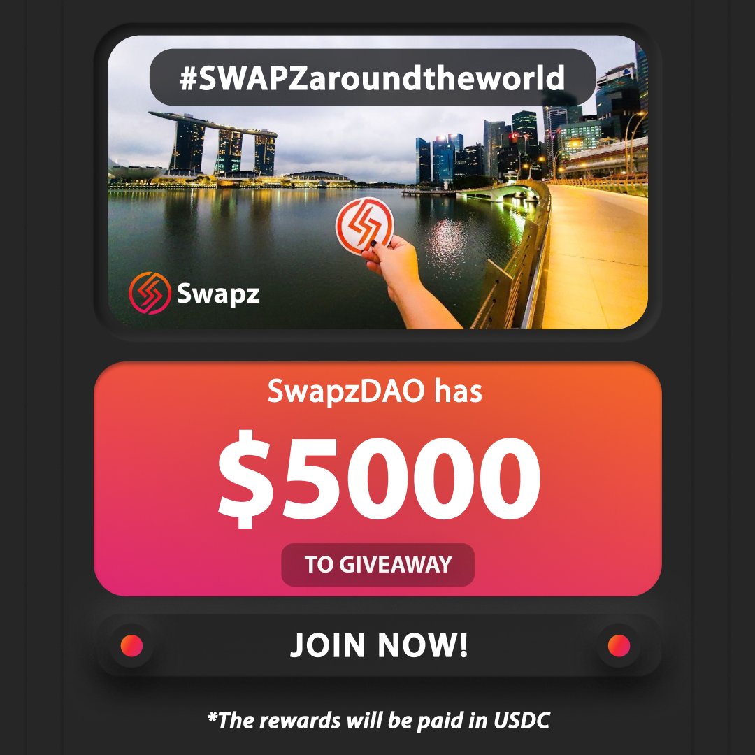 Swapz_app's tweet photo. @CryptoWizardd Come check out @SwapzDAO ser!
These are some amazing updates coming in our v2 release soooooon!π
Audits are underway so come check us out ππ» https://t.co/1Z9T0z1rf1!
Our #SWAPZaroundtheworld contest is on too at https://t.co/fj40rMLpEW!π₯
#SWAPZ #SwapzDAO $SWAPZ #crosschain https://t.co/Qtz5QCBpgG