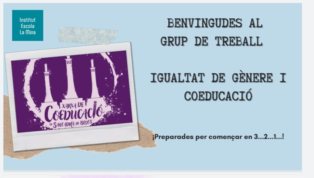 InsEscLaMina's tweet photo. Llum, aire fresc al #barriLaMina. 1a. trobada del grup de treball d'alumnes amb ganes de participar en el projecte i la comissió d'#igualtatdegènere i #coeducació de l' #IELM  Sensibilització i presa de consciència: espais, llenguatge, relacions i vincles amb #perspectivadegènere https://t.co/aAkjFXFoqa