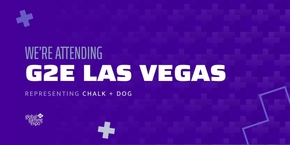 ChalkandDogComm's tweet photo. The Global Gaming Expo (G2E) is coming up in #LasVegas on October 10-13, and we'll be attending!

Whether you’re one of our fantastic existing clients, or looking for some industry-leading #PR and #Marketing, let’s chat.

📩 Get in touch!

#g2e2022 #igaming https://t.co/BSiLx2wwXh