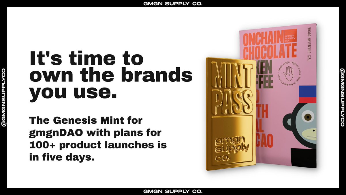gmgn supply co. 💯 | Own the brands you use.™️ tweet media
