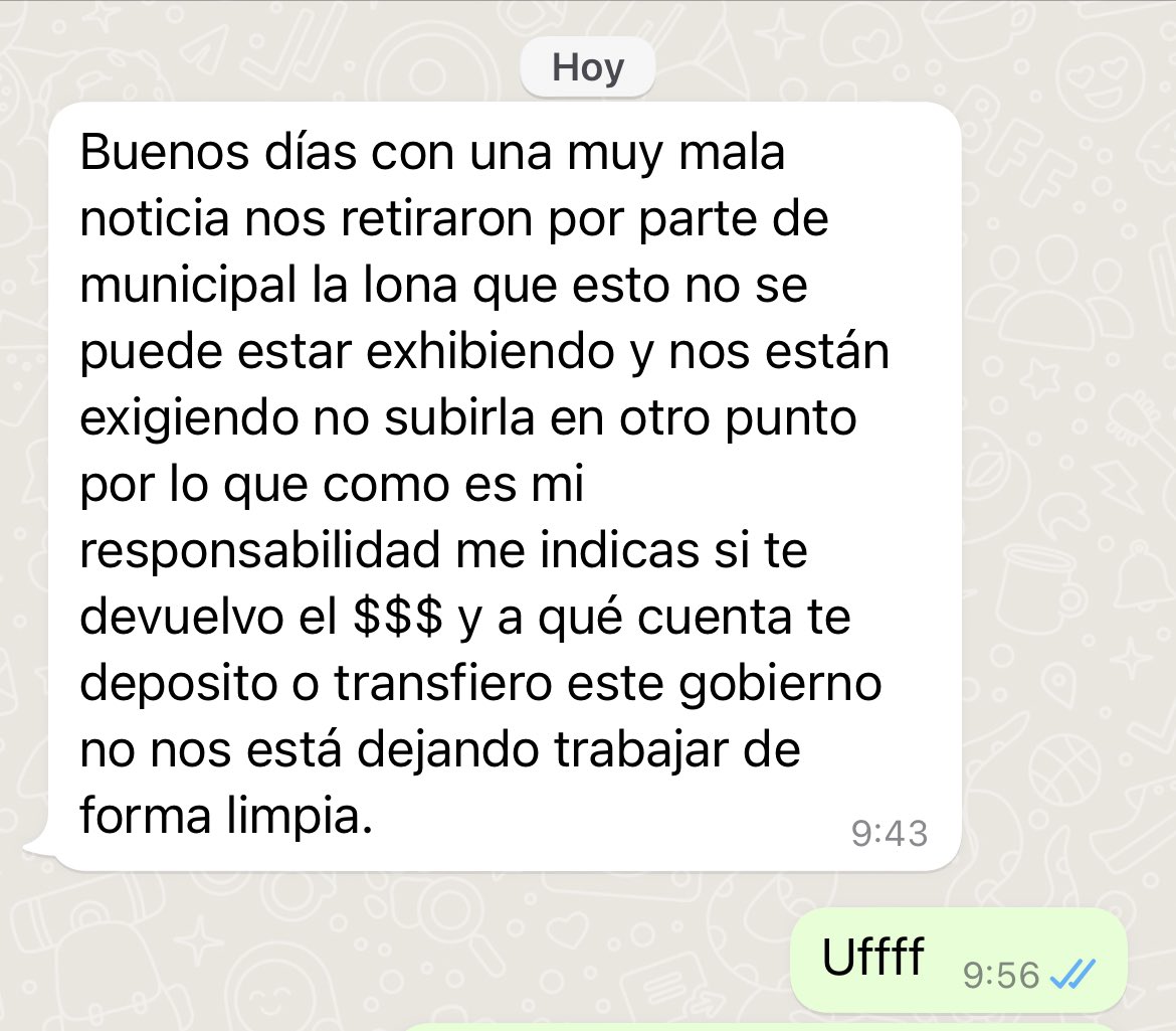 gemhsm's tweet photo. ¿Qué creen? Llegamos a Cancún, y con la noticia d q un espectacular q pagamos varios ambientalistas d @SelvameMX y q se colocó ayer, hoy lo quita el municipio… q porque esto no se puede estar exhibiendo!! 

¿Por q nos quitan el derecho a comunicar la verdad @anapatyp? https://t.co/gVCt7MmMvp