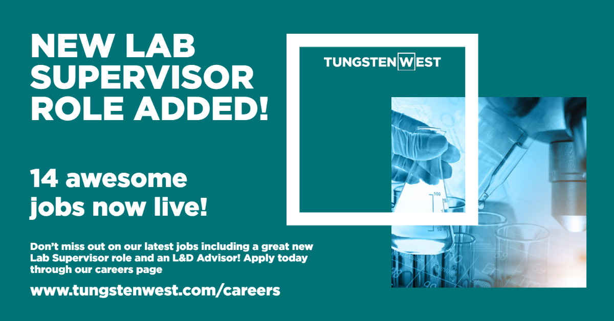 We’ve added another great job to our current vacancies! Lab Supervisor tungstenwest.bamboohr.com/careers/87?sou… 14 roles now live as we search for amazing people to bring the world-class Hemerdon Mine back into production. Visit tungstenwest.com/careers 
<a href="/LaunchpadPlym/">Skills Launchpad Plymouth</a> <a href="/CMA_Minerals/">Critical Minerals Association (UK)</a> <a href="/JCPinPlymouth/">JCP in Plymouth</a>