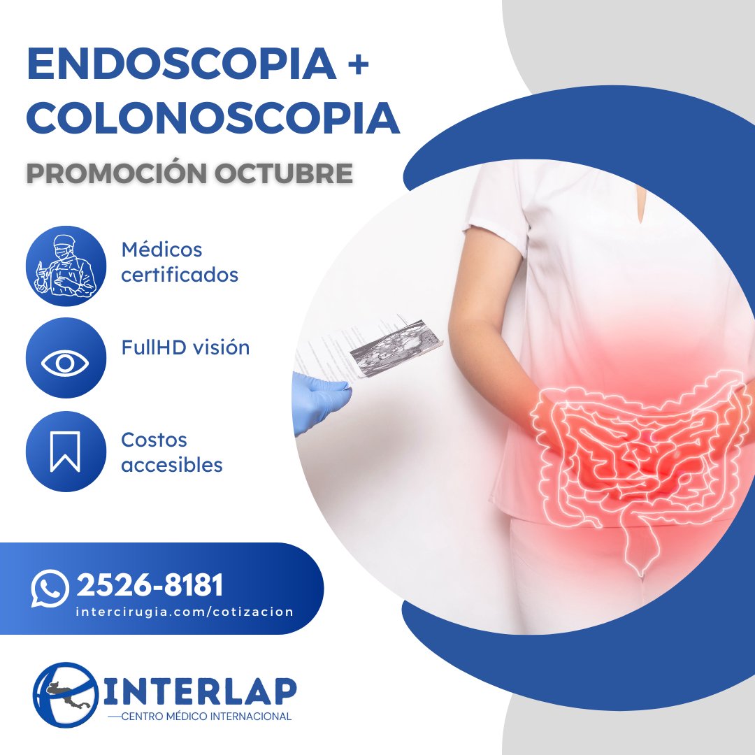 InterlapSV's tweet photo. Costos reducidos para endocolonoscopia diagnóstica por el mes de #Octubre
Recuerda que el primer paso para la prevención de enfermedades es #consultar y #tratarse a tiempo
☎️+503 2526 8181 https://t.co/E9XRQ7kC1T