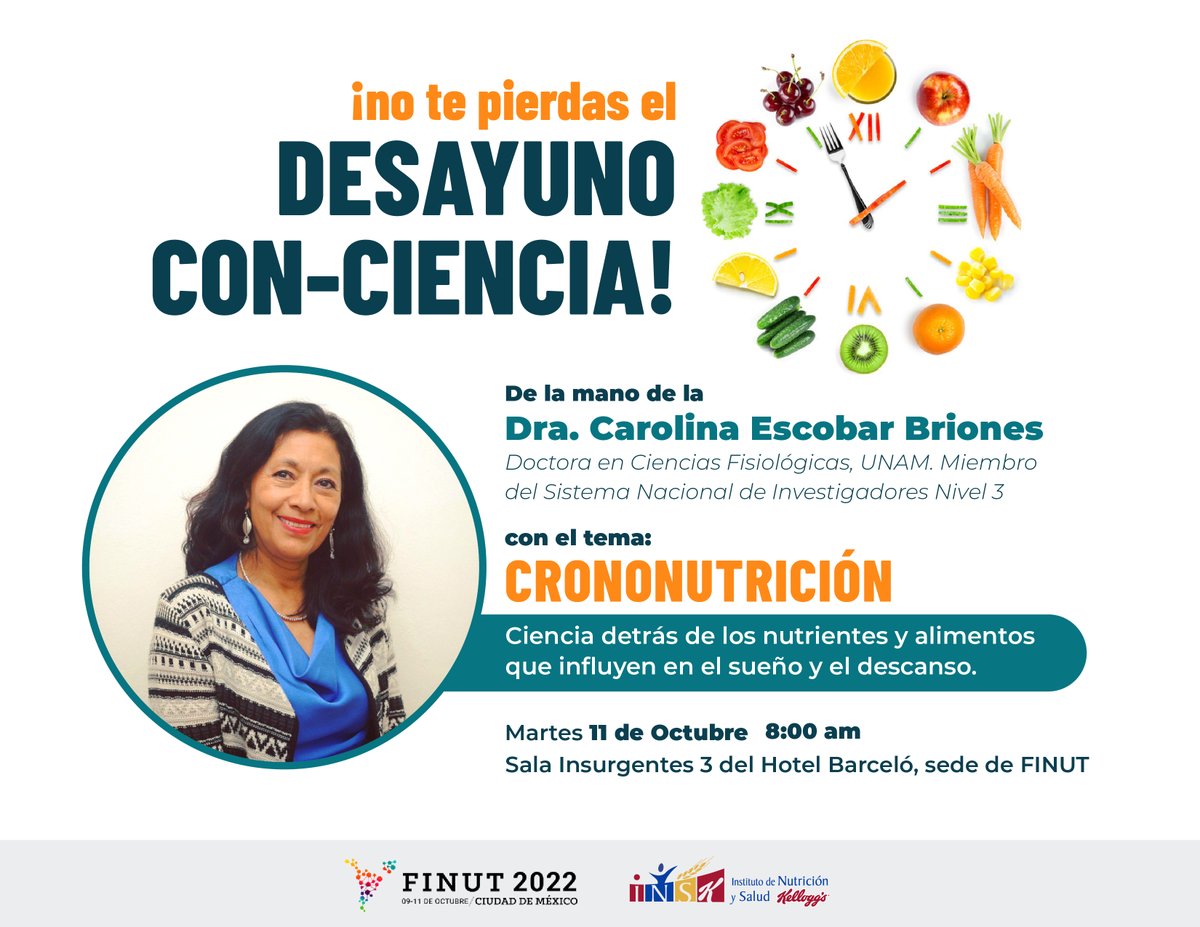 INSK_LATAM's tweet photo. En unos días estaremos en #FINUT2022 con el tema Crononutrición: Ciencia detrás de los nutrientes y alimentos que influyen en el sueño y el descanso. ¡No lo olvides!
@FinutOrg https://t.co/jSD3byLhR4