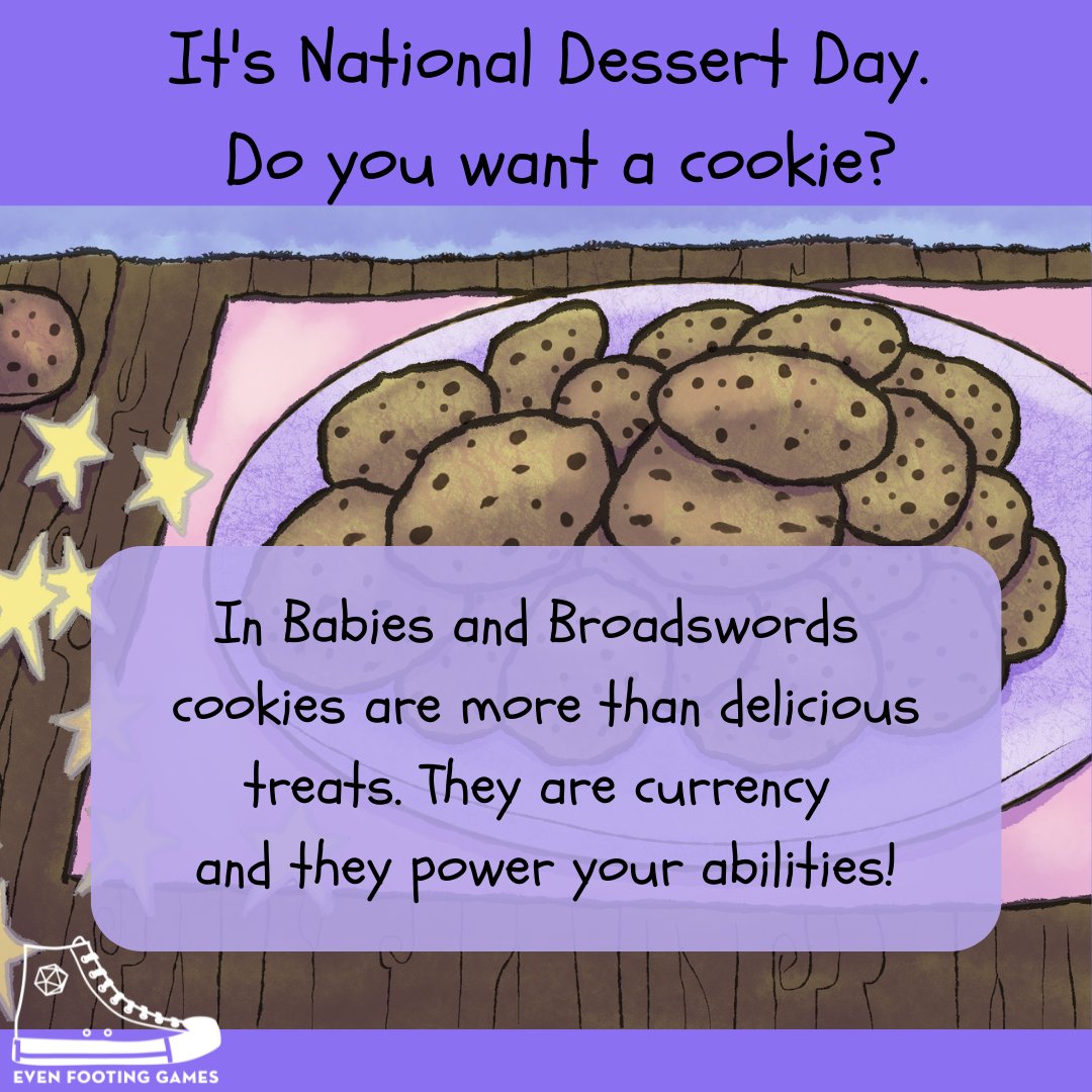 evenfootingg's tweet photo. Babies are always after those cookies. #babiesandbroadswords #ttrpgcommunity #ttrpgfamily #indiettrpg #cookiesaredelicious https://t.co/8lJAOZOPsK