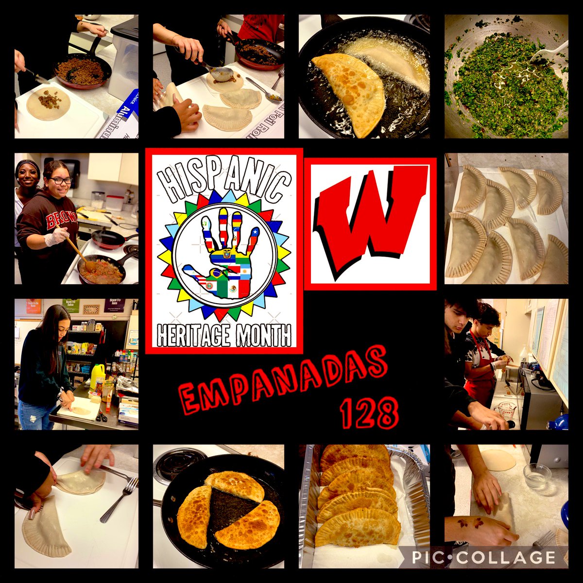 Celebrating Hispanic Heritage Month with some yummy empanadas and a side of chimichurri sauce. Great job Foods 2‼️<a href="/WHSBarronPride/">Woodbridge Barrons 🇺🇸</a> #WeareBarrons