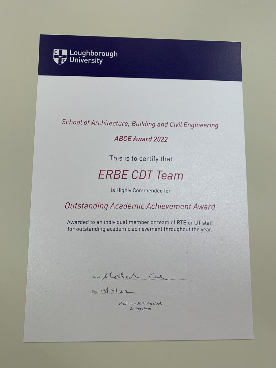 A great start to the new academic year! Well done Team ERBE! @robin_rainier  @LboroBERG