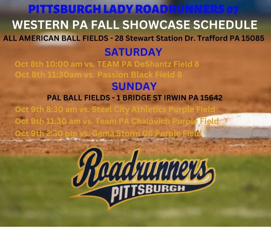 BeepBeepPLR's tweet photo. PLR will be well represented at the Western PA Showcase with a ton of talent taking the fields this weekend.  Come check us out. https://t.co/YQ9BeeQPwk