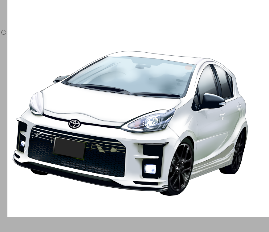 「車塗り完了、キャラクターを描いていきます。 」|火村 モリタカ＠/5月COMITIA144（B51a)/その次は神戸かわさき10のイラスト