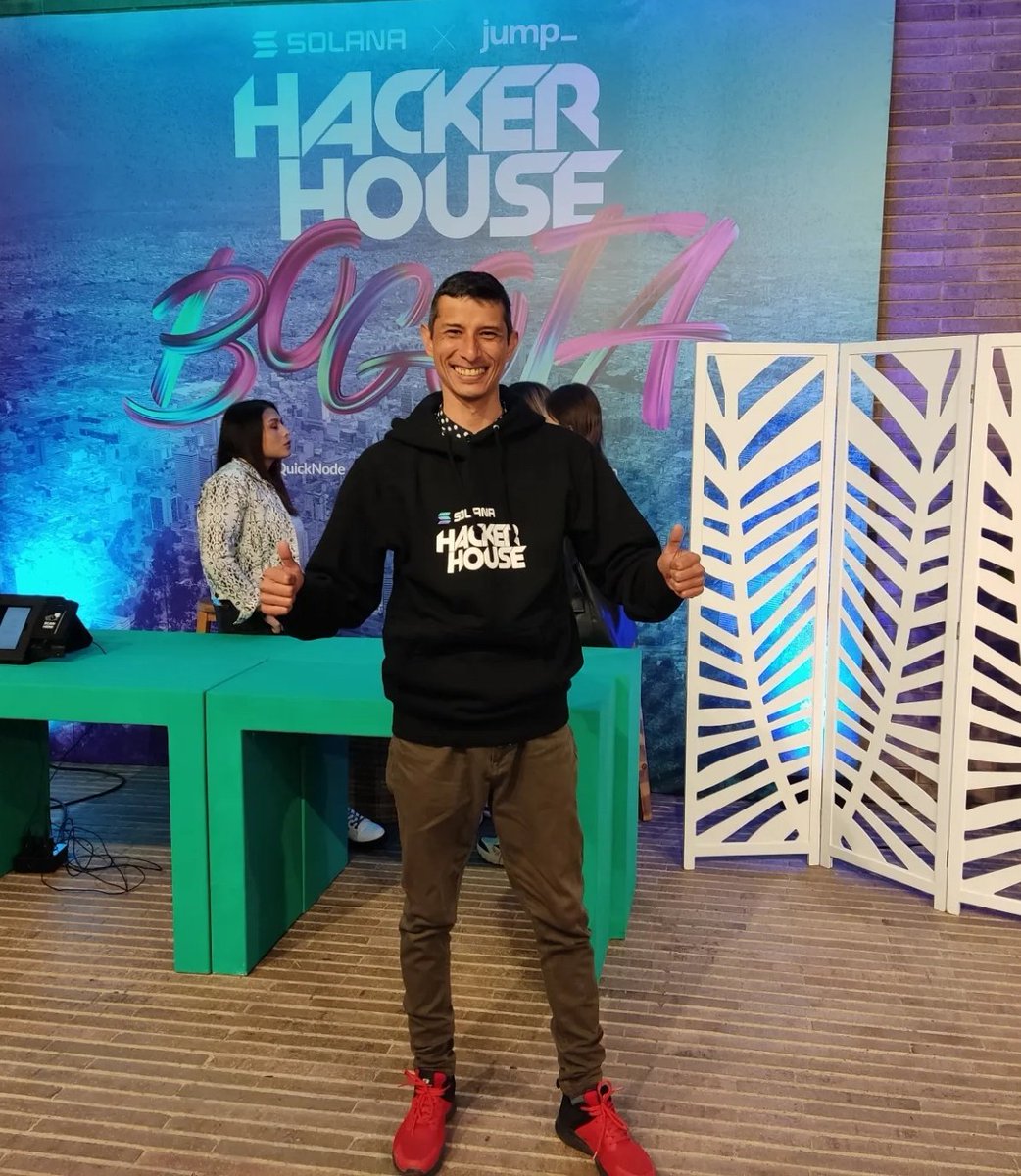 MelkisoLV's tweet photo. 😎 En el @hackerhouses Bogotá! Toda una experiencia fenomenal. Gracias @SolanaFndn aquí estamos y aquí seguimos preparados para mañana en el Demo Day presentar a @sonGainNFATs
#solana #investors #musicbusiness #nftartists #NFATs #spaces https://t.co/009NWMbVBn