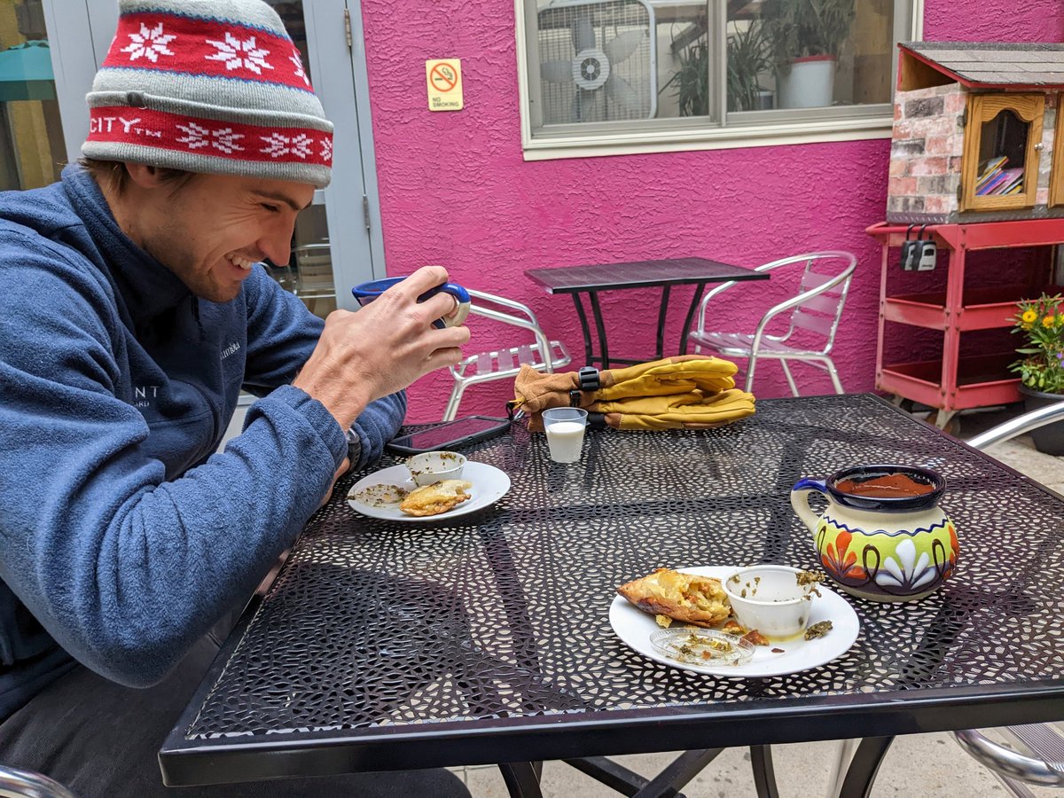 JakeBikesDenver's tweet photo. Great coffee commute this morning with @jakebruemmer. Stopped off Santa Fe at Tonantzin Casa de Café. Ran into @EliotLandrum and his pup too! 

#bikeden
 https://t.co/Go1HitONzP https://t.co/qpqT3u7xKV