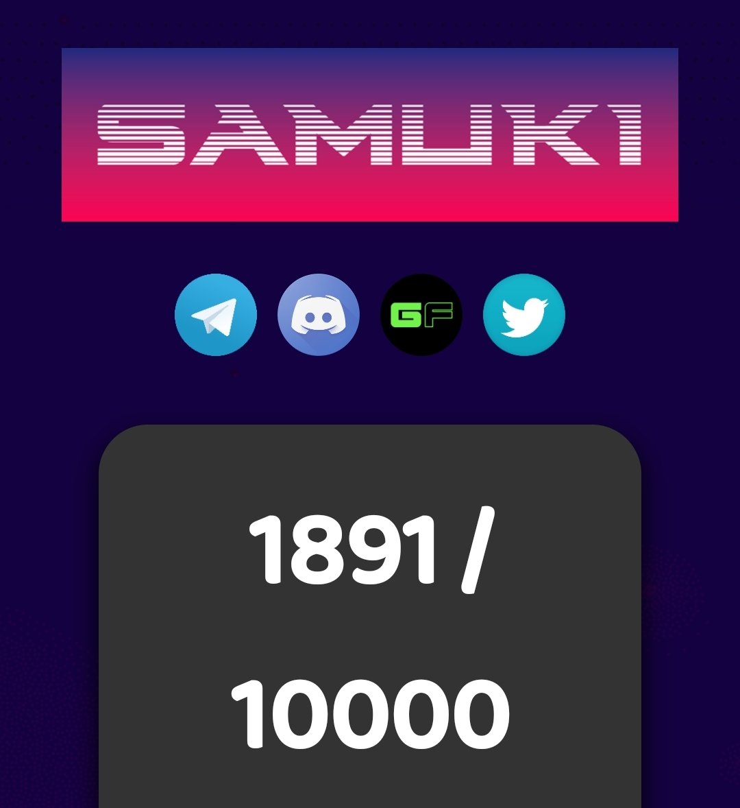 Bearboys70's tweet image. Getting very very close 2000⚔️
#Samuki @Samukirpg 
#NFT sword.samuki.vip #Mint 
#Play2Earn #P2E #crypto #nftcollectors #NFTCommuntiy 
Grab your weapons ⚔️⚔️