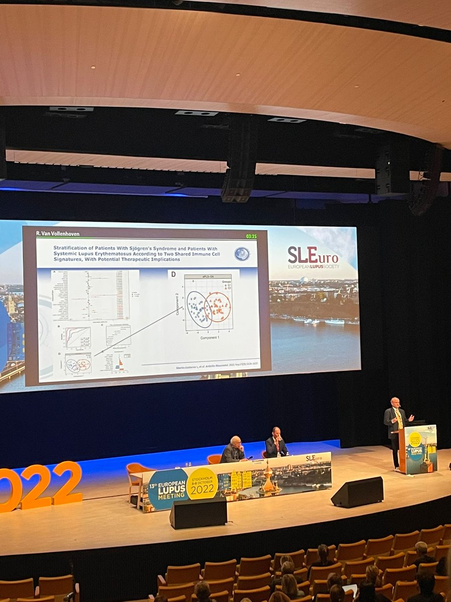 luciamg21's tweet photo. A pleasure to see some of my work with @Jury_Lab @peijnuj @UCL_RheumAYA has been shown at SLEuro #LUPUS2022 by Ronald Van Vollenhov @ronfvv.

#lupus #sjogrens #patientstratification #autoimmunediseases https://t.co/AXYhhb9RaY