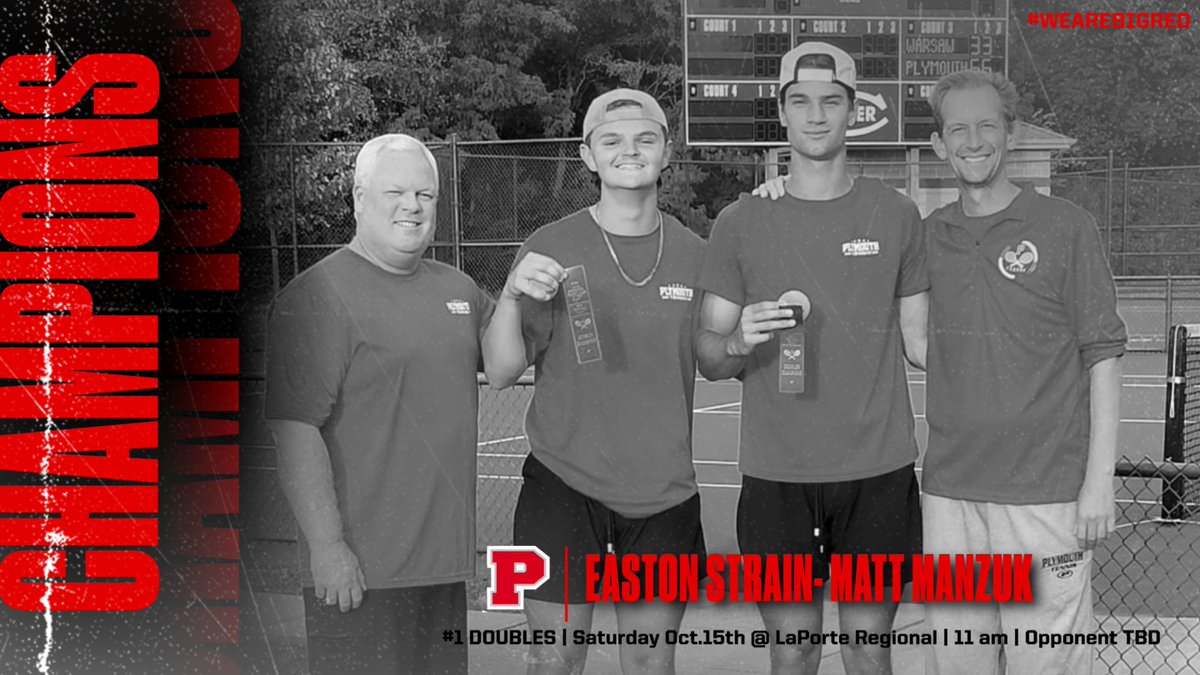 PHS_Athletics1's tweet photo. Congratulations to #1 Doubles team of Easton Strain - Matt Manzuk as they won the Individual #1 Doubles Sectional Championship last night. They defeated Warsaw 6-3,6-3 and will play at the LaPorte Individual Regional Saturday, Oct 15th 11 am. https://t.co/hYzOnxzmPh