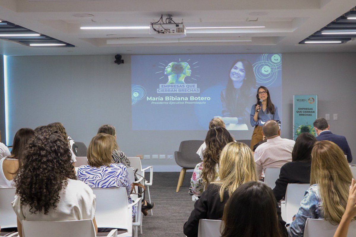 proantioquia1's tweet photo. Estamos en la presentación de los resultados de la Alianza empresarial por la equidad de género y la socialización del Ranking Par como herramienta para el diagnóstico.

Compartimos algunas cifras ⬇️ https://t.co/hym0dQJAM7