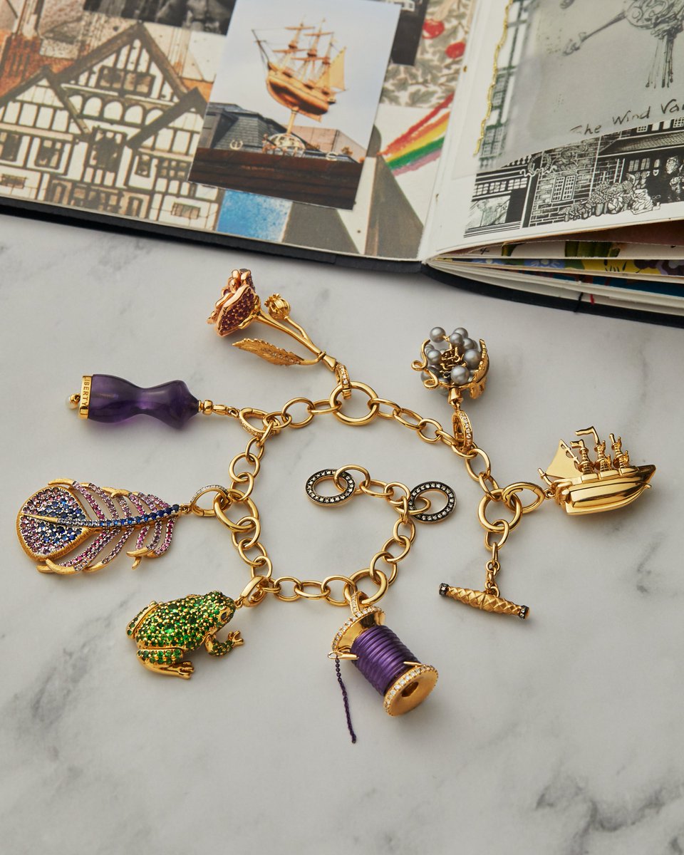 Introducing Annoushka x Liberty My Life in Charms: a collection of seven charms that each showcase a special chapter in Liberty's history. Crafted from 18ct gold and encrusted in diamonds, these precious treasures will become some of the most coveted pieces in our Jewellery Hall