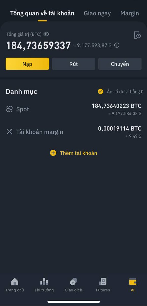 Nói về sai lầm trong quá khứ mà dù biết trước nhưng mình vẫn mắc phải .  
Đây là tài khoản mà mình hold #BTC #ETH lúc Bit đang 49k$ . 
Và đây chưa phải peak của nó luôn nhé . 
Mọi người đoán xem bây giờ mình còn lại bao nhiêu 😑